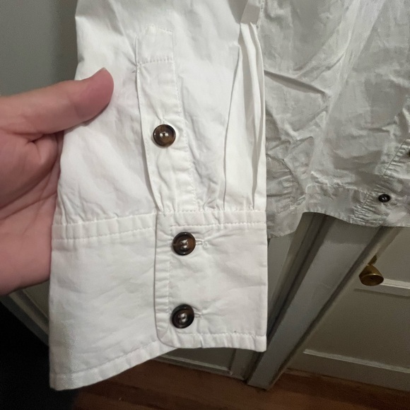 GANNI ruffle collar poplin button up NWOT size 34/ US 2 - Picture 10 of 16